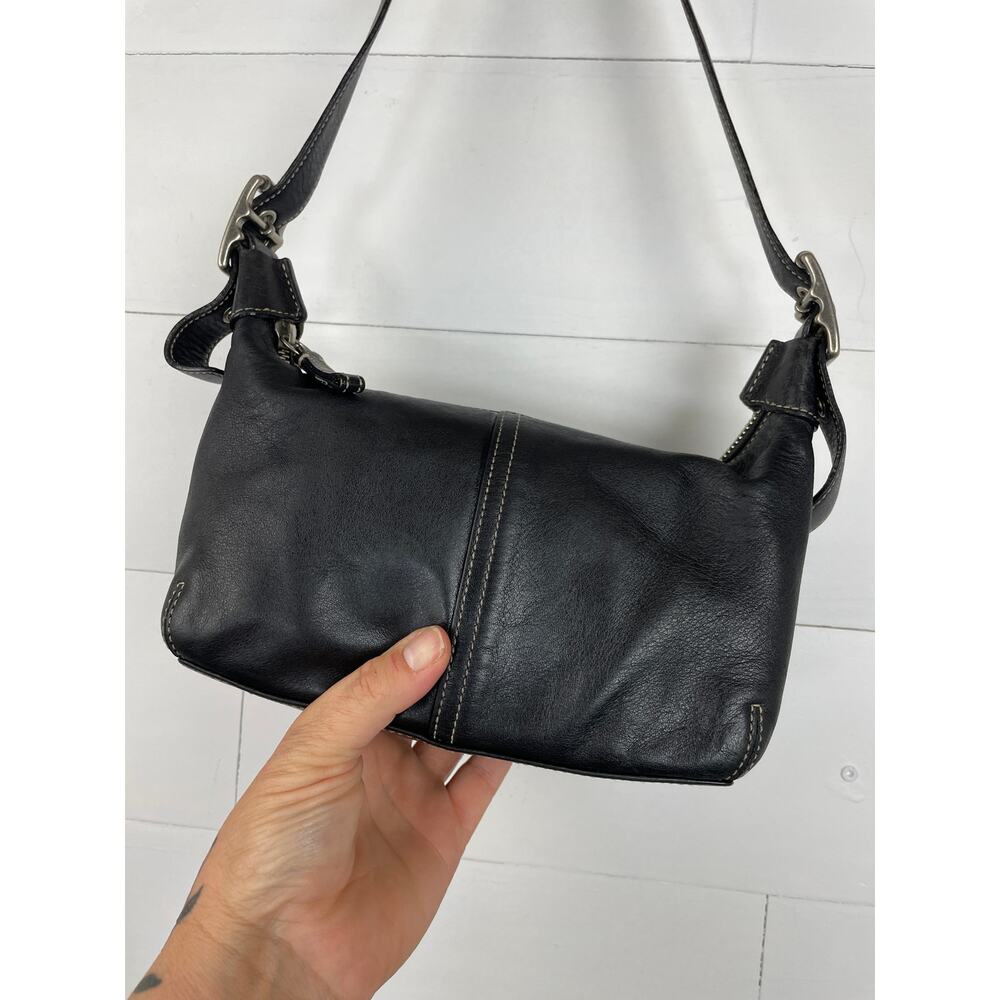 Vintage Coach Legacy Demi Hobo Bag Black Leather Shoulder Bag 9564 Read Flaw - Picture 2 of 12